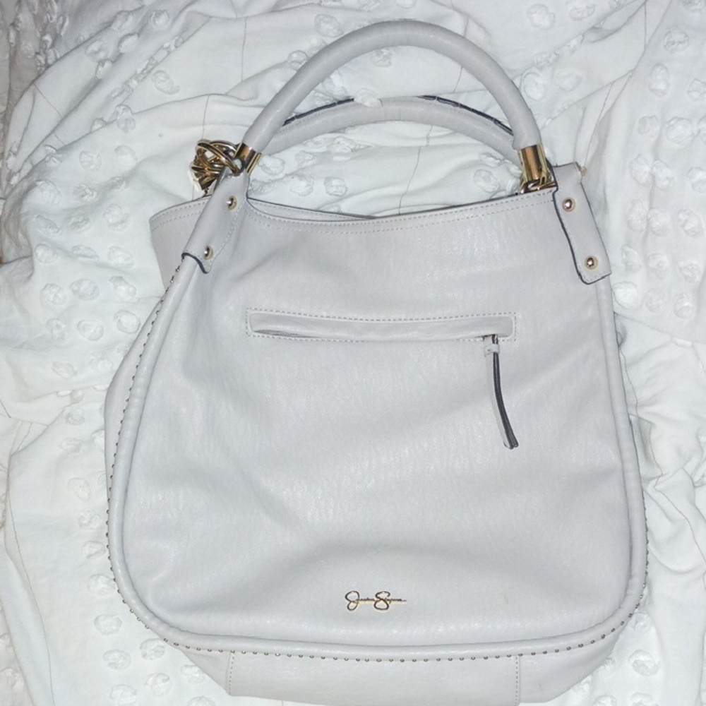 Elegant Cream & Gold Jessica Simpson Handbag